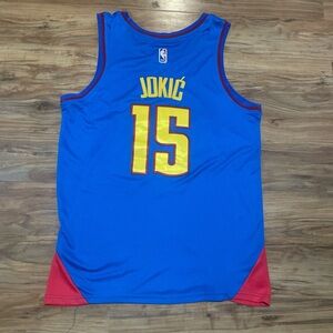 Jordan Blue and Red Basketball Jersey
